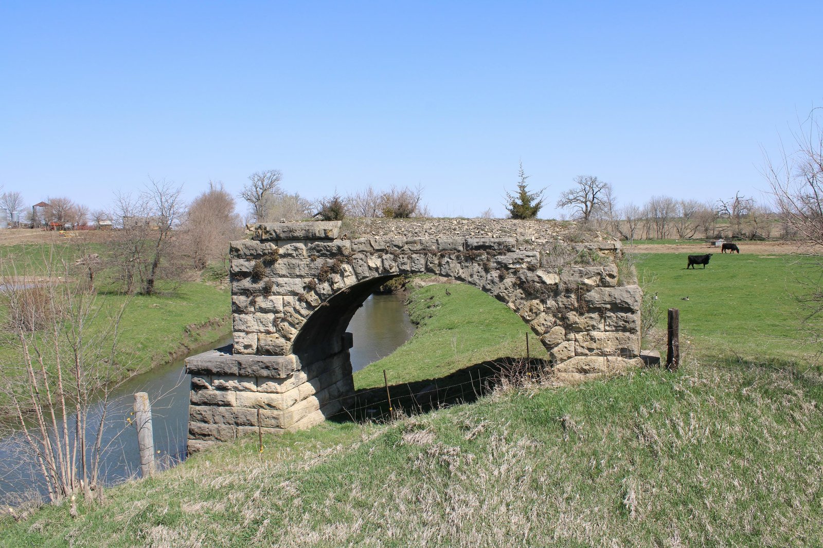 Overview of remaining east approach.  The main span and west approach/abutment have been demolished